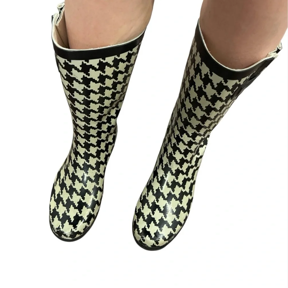 Houndstooth Women's Rain Boots